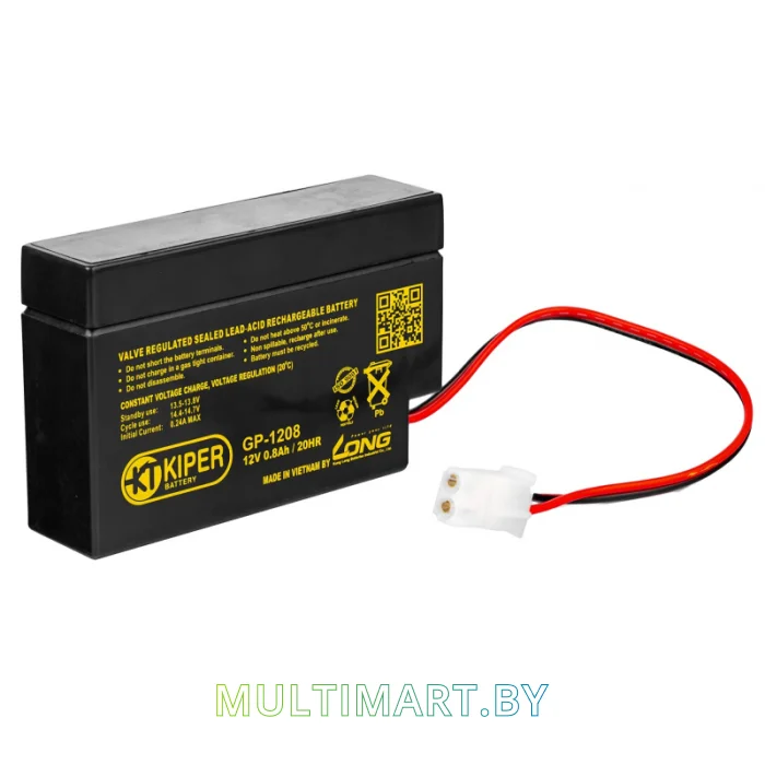 Аккумулятор для ИБП Kiper GP-1208 (12В/0.8 А·ч)